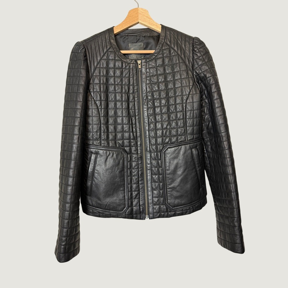 Joie Revolve Quilted Alessia Leather Yetta Jacket J851-J1063 Womens M